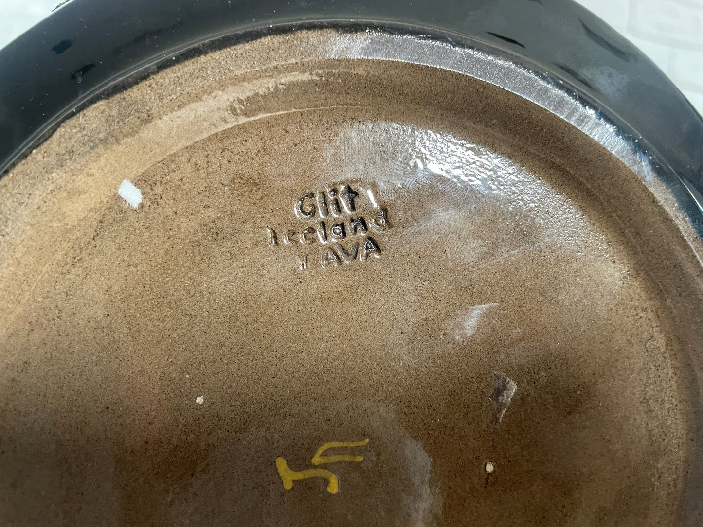 Mid century Glit Reykjavik Pottery Lava bowel Iceland