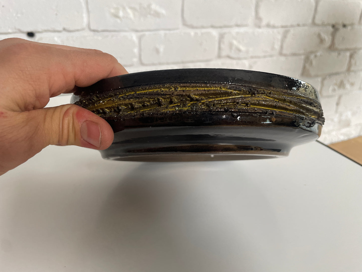 Mid century Glit Reykjavik Pottery Lava bowel Iceland