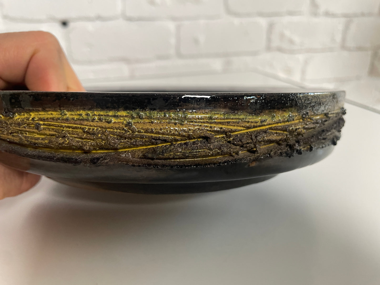 Mid century Glit Reykjavik Pottery Lava bowel Iceland