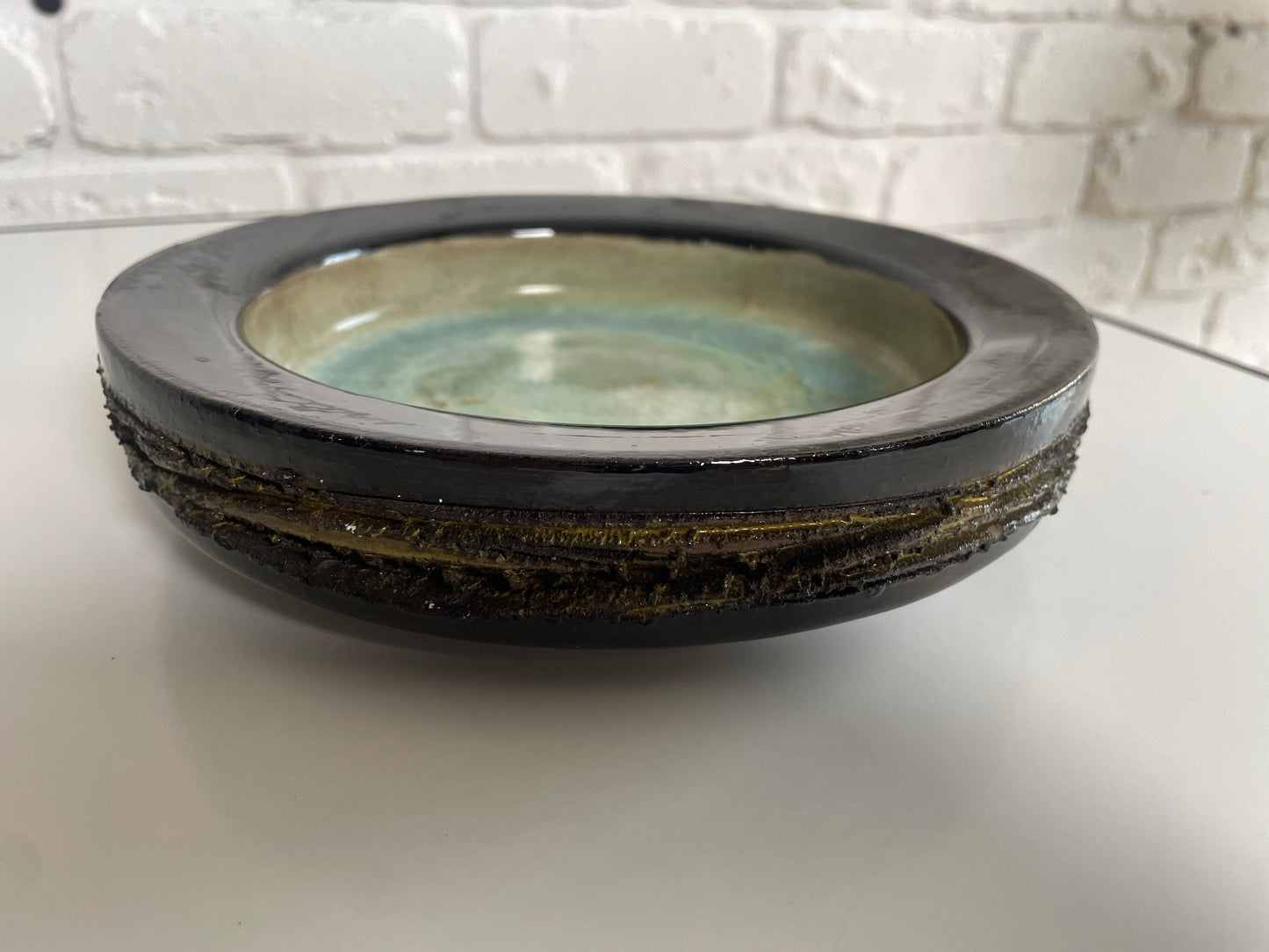 Mid century Glit Reykjavik Pottery Lava bowel Iceland