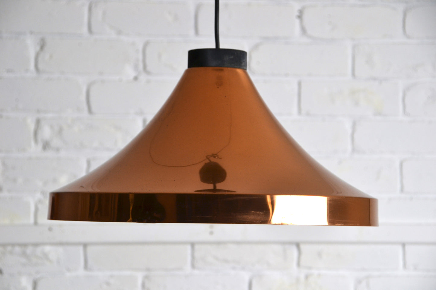 Vintage Danish copper pendant light