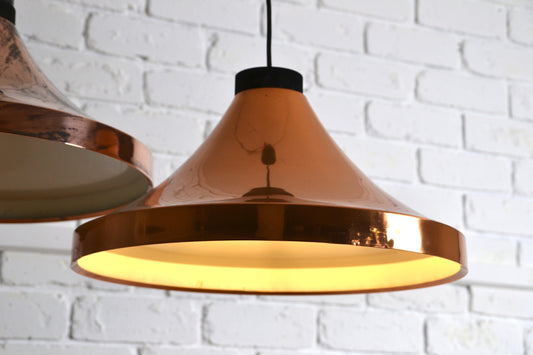 Vintage Danish copper pendant light