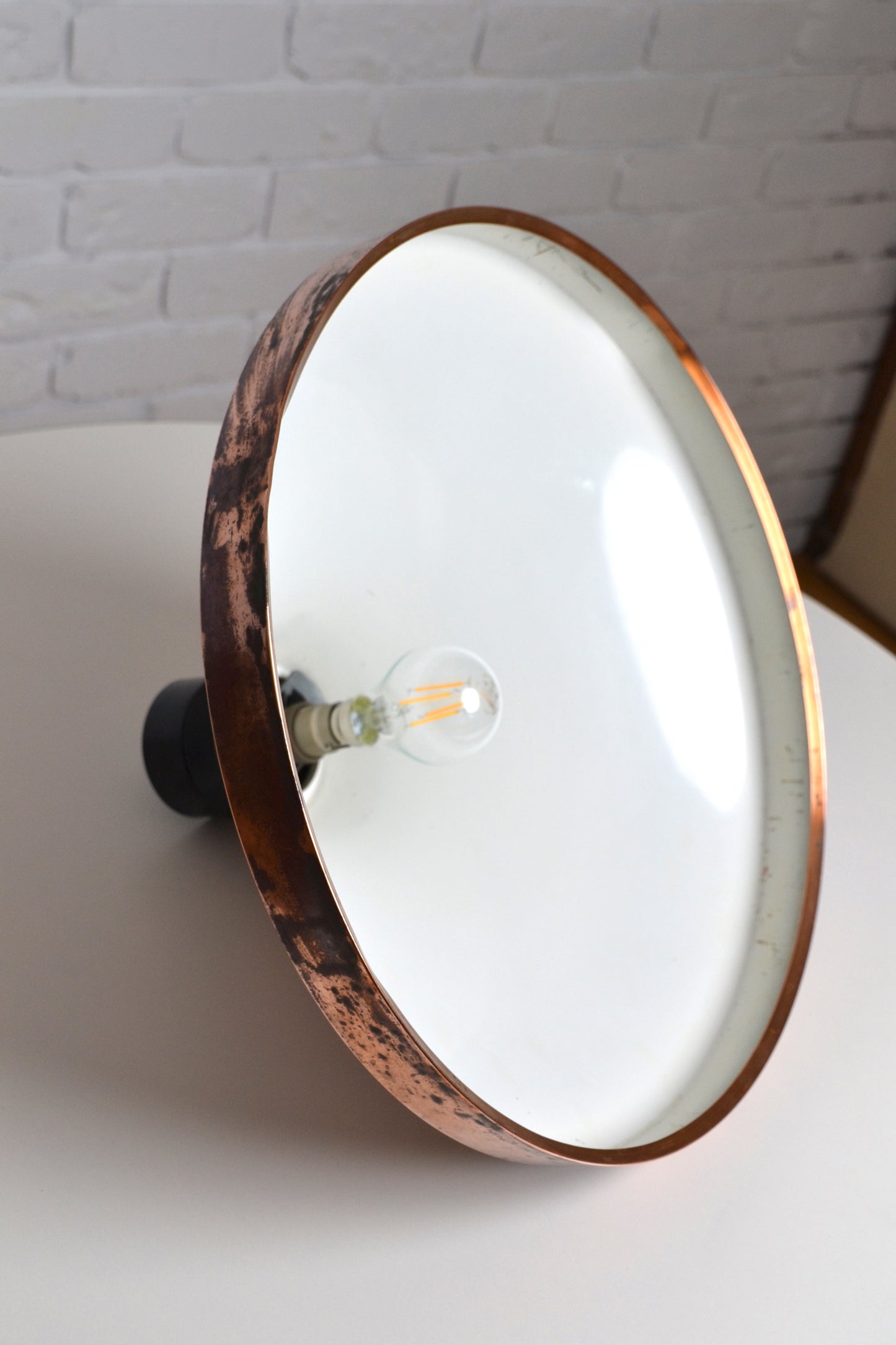 Vintage Danish copper pendant light