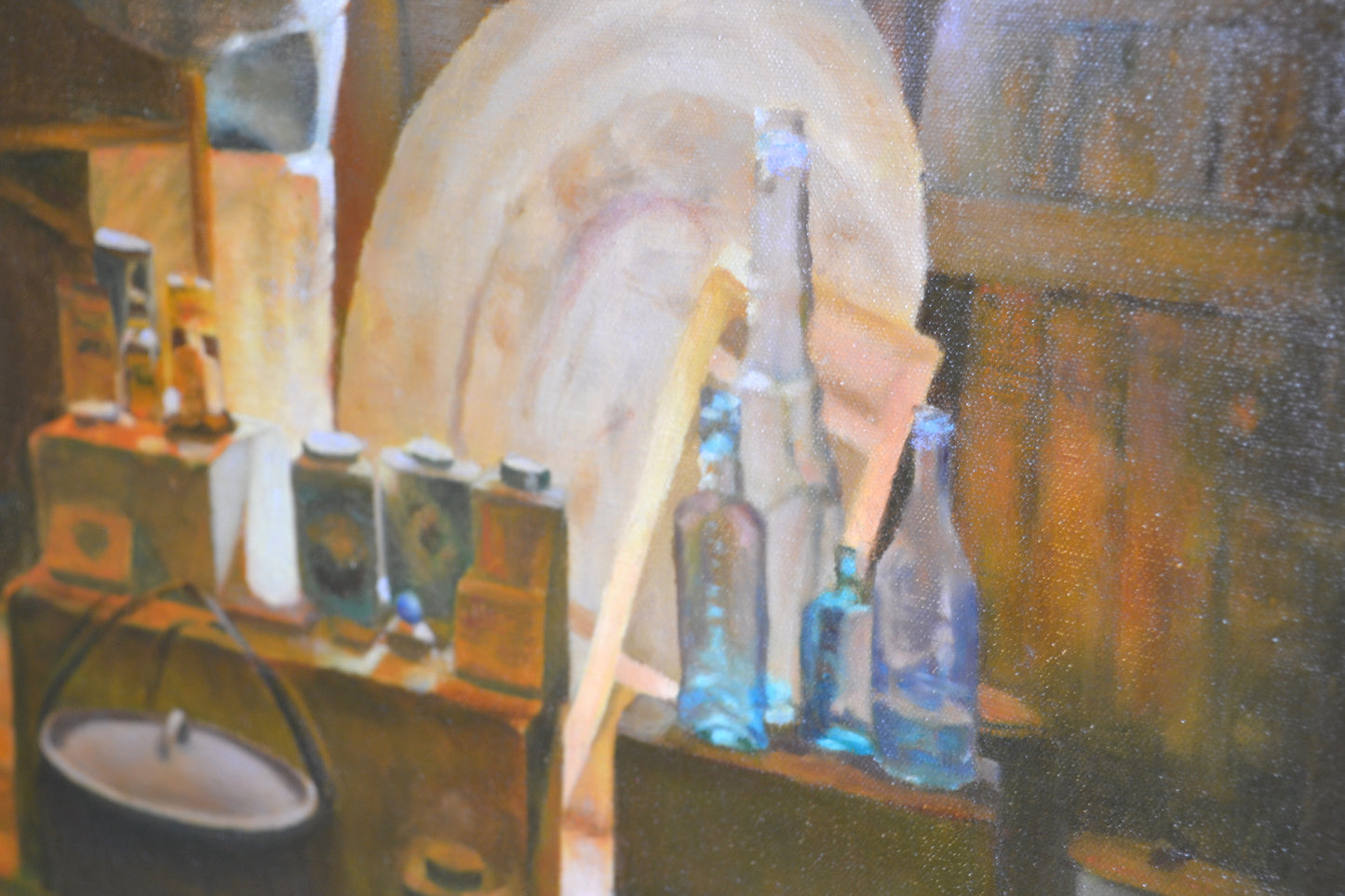 Vintage oil painting still life by Mary Hulbert