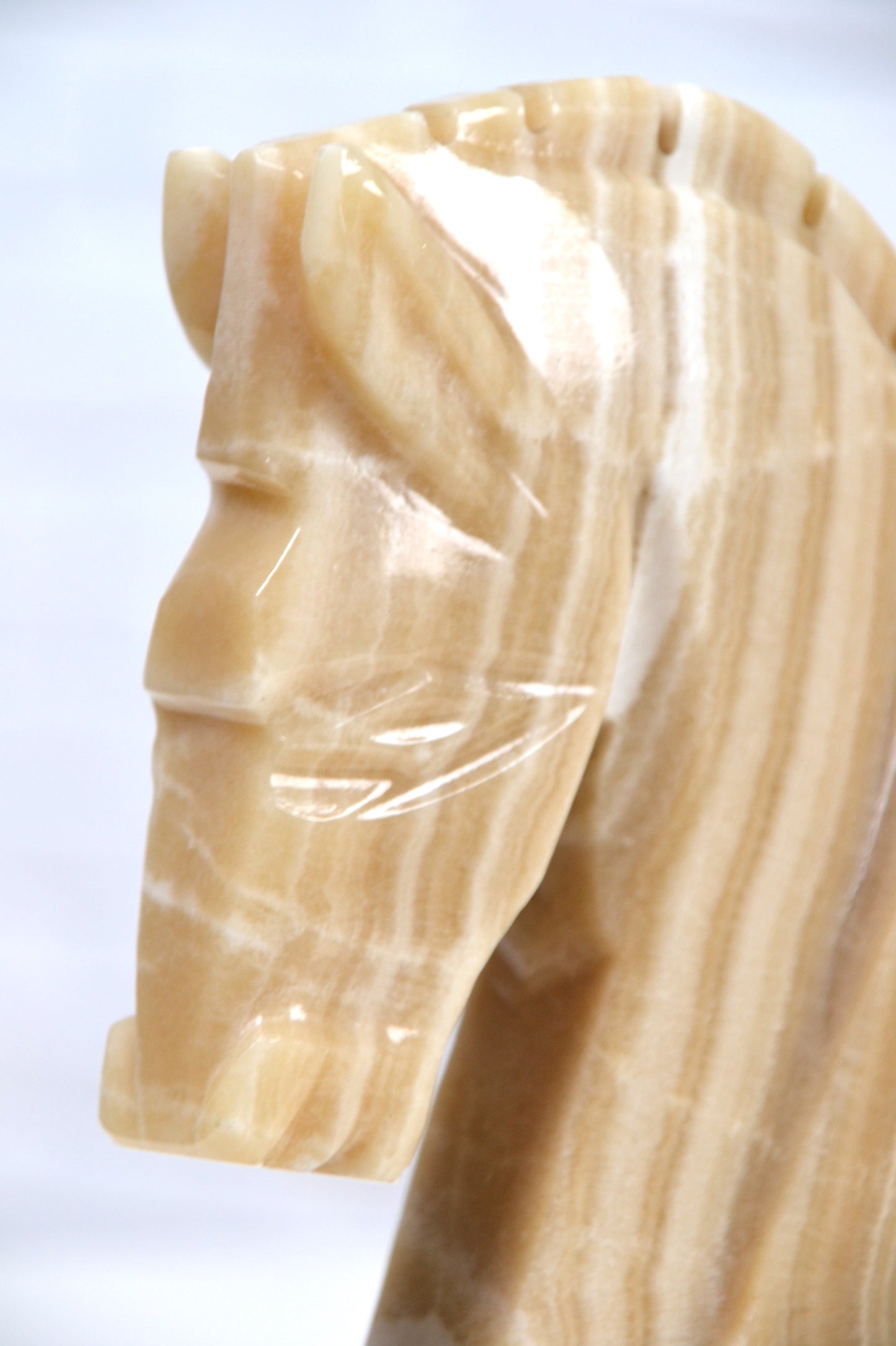 Mexican vintage marble Onyx horse figure sculpture/ book ends