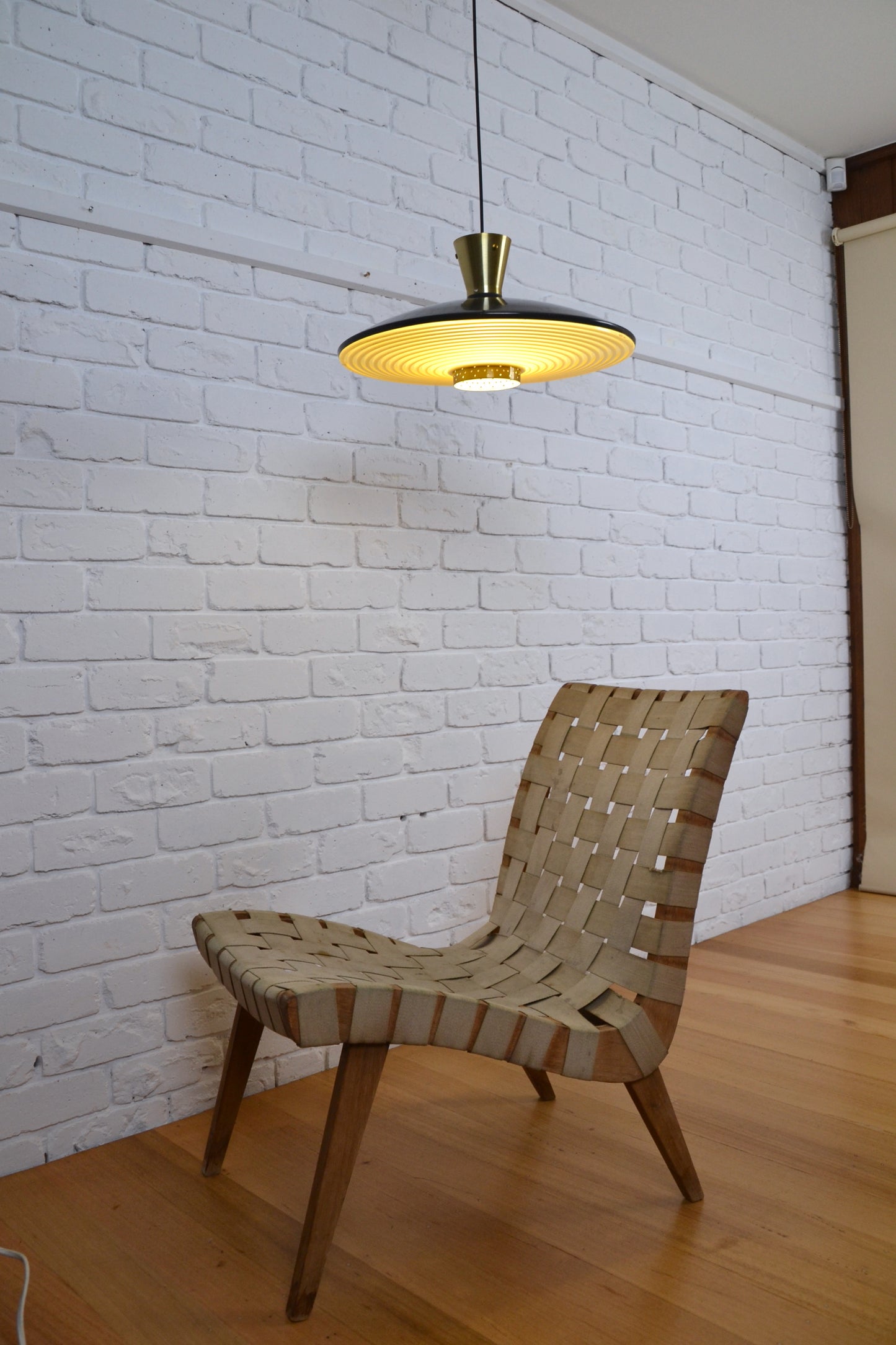 Mid Century pendant ceiling light / BECO 350 Don Brown / Brown Evans & Co