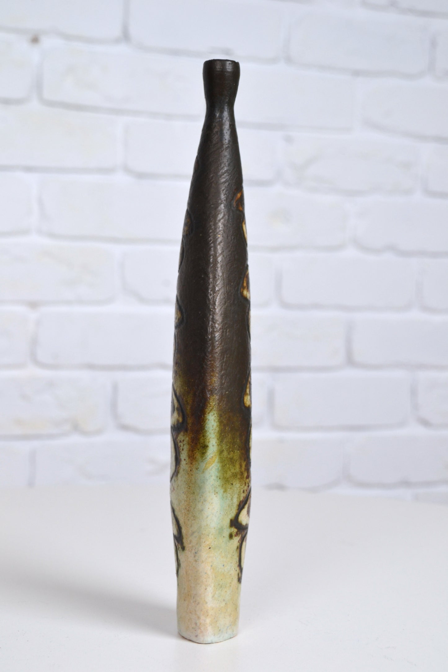 English Mid century collectable pottery / ceramic vase By Molly Winterburn