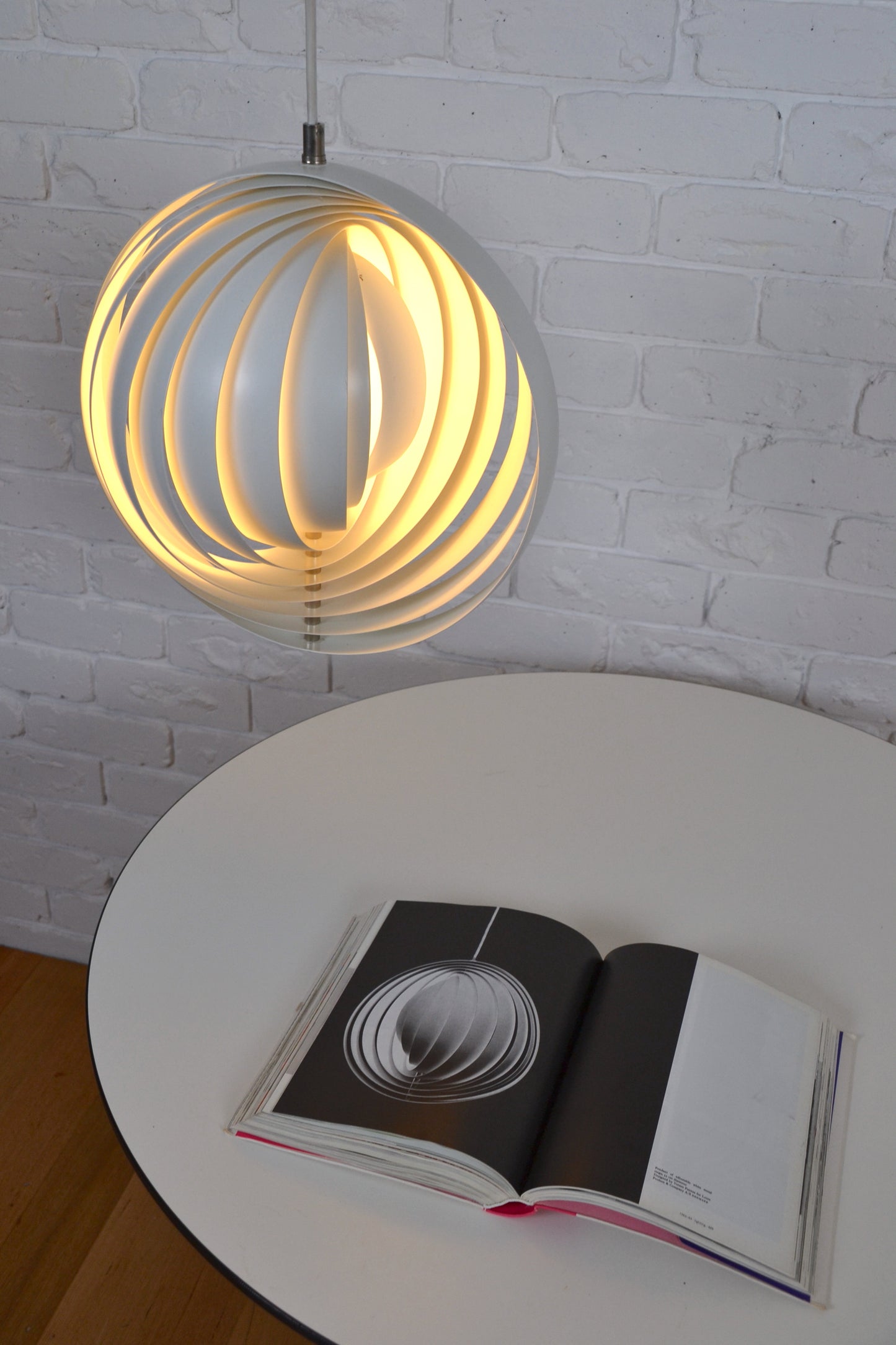 Original Verner Panton 'Moon' spiral ceiling pendant light by Frandsen Lighting a/f Denmark