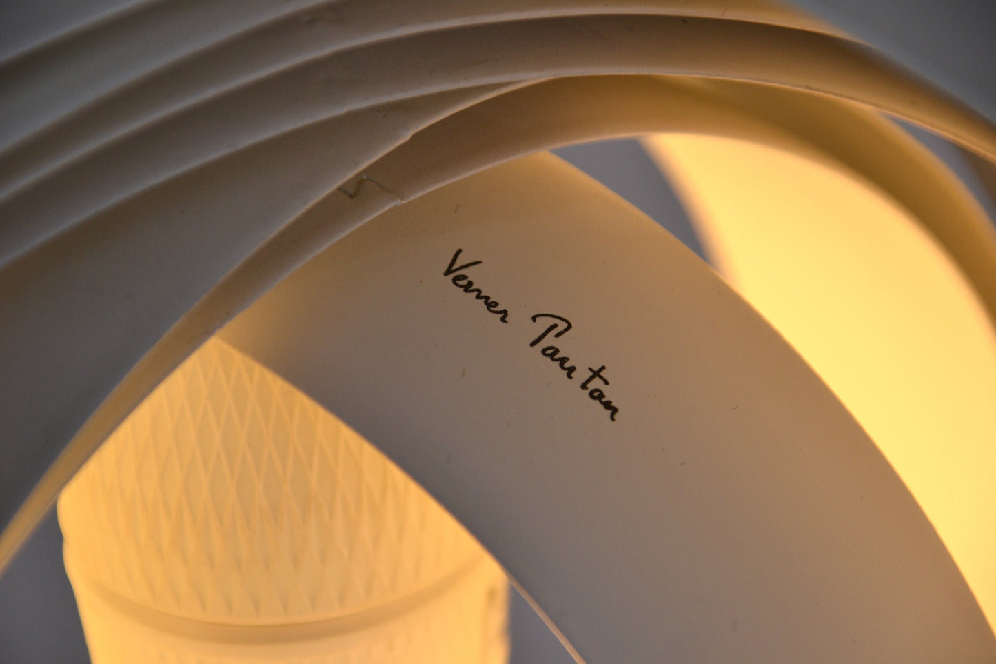 Original Verner Panton 'Moon' spiral ceiling pendant light by Frandsen Lighting a/f Denmark
