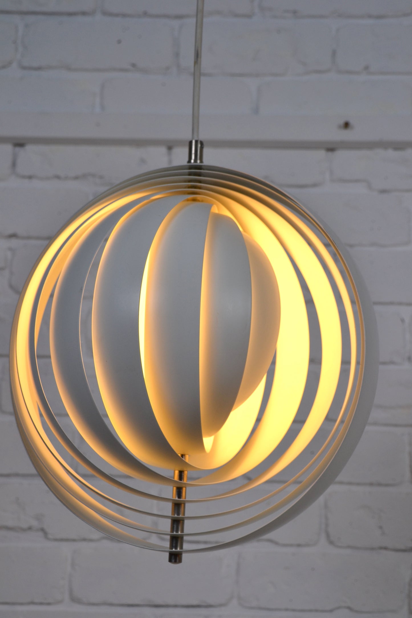 Original Verner Panton 'Moon' spiral ceiling pendant light by Frandsen Lighting a/f Denmark