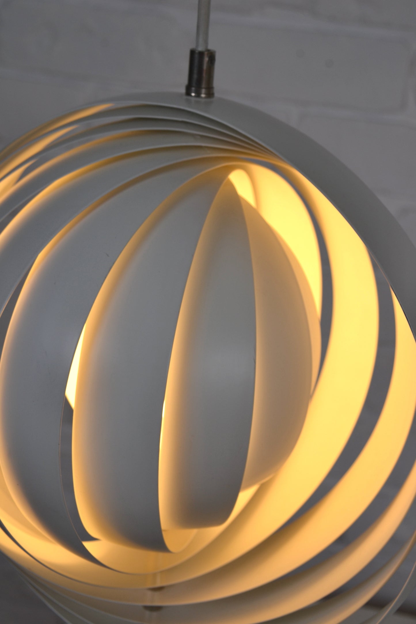 Original Verner Panton 'Moon' spiral ceiling pendant light by Frandsen Lighting a/f Denmark