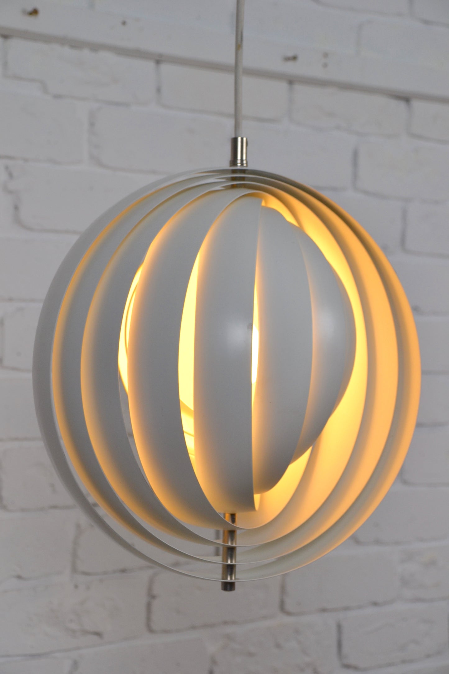 Original Verner Panton 'Moon' spiral ceiling pendant light by Frandsen Lighting a/f Denmark