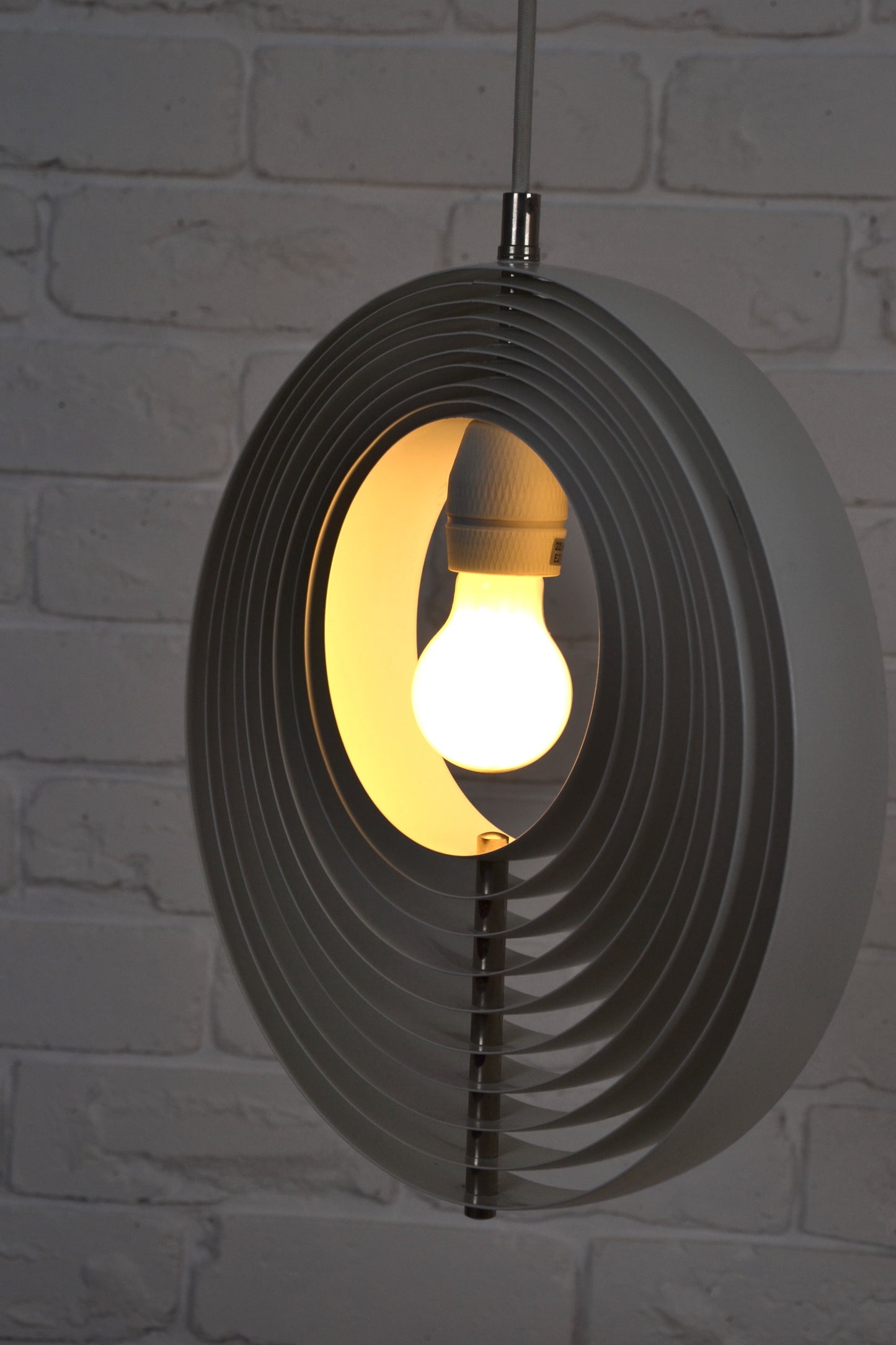 Original Verner Panton 'Moon' spiral ceiling pendant light by Frandsen Lighting a/f Denmark