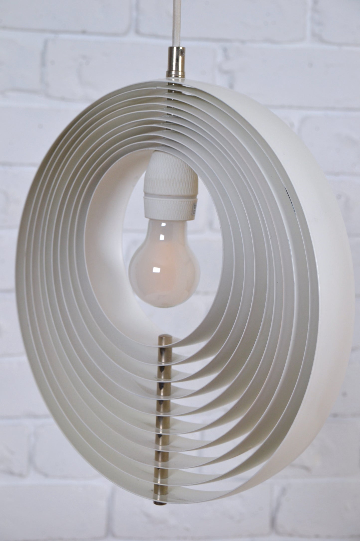 Original Verner Panton 'Moon' spiral ceiling pendant light by Frandsen Lighting a/f Denmark