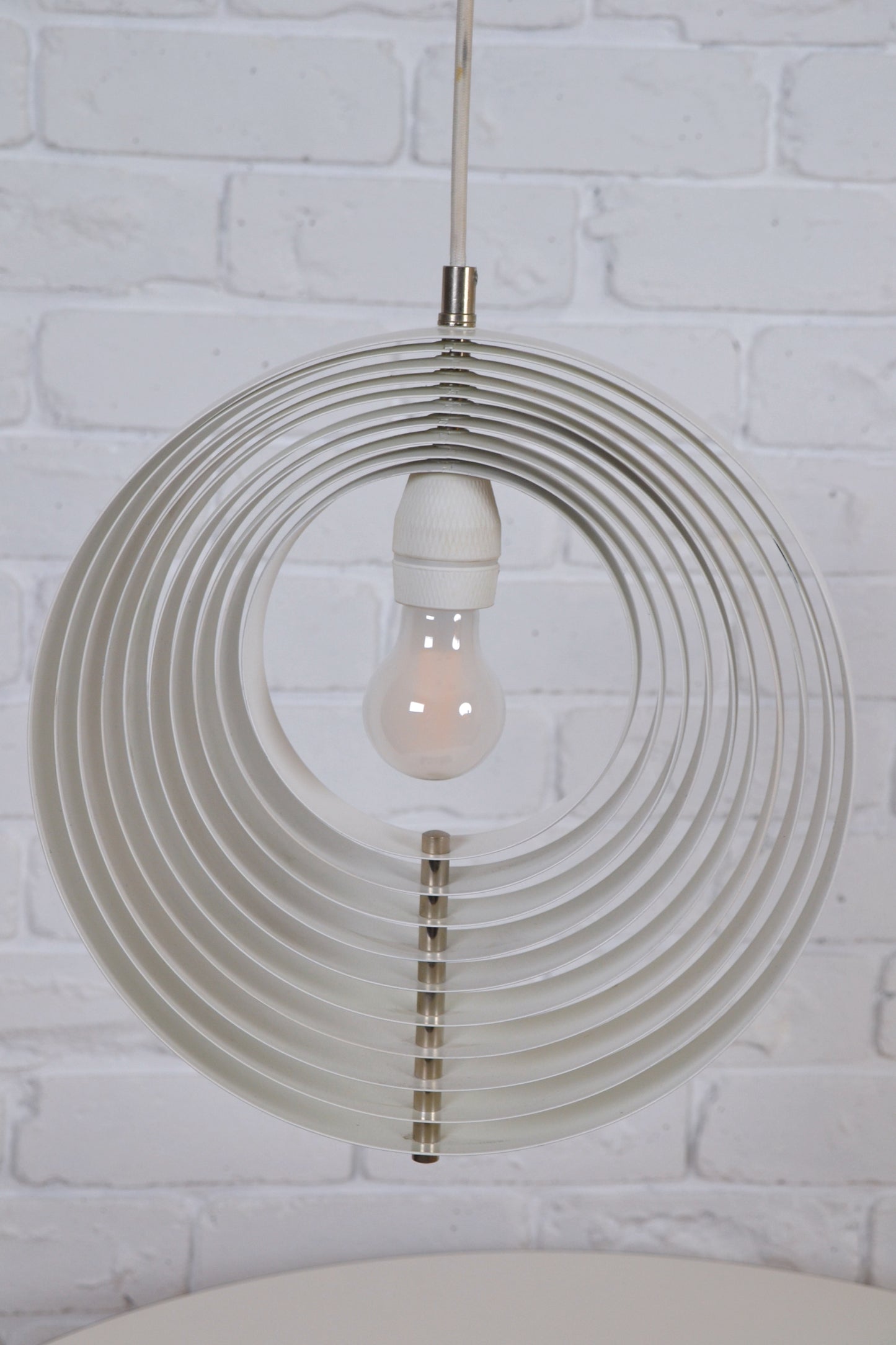 Original Verner Panton 'Moon' spiral ceiling pendant light by Frandsen Lighting a/f Denmark