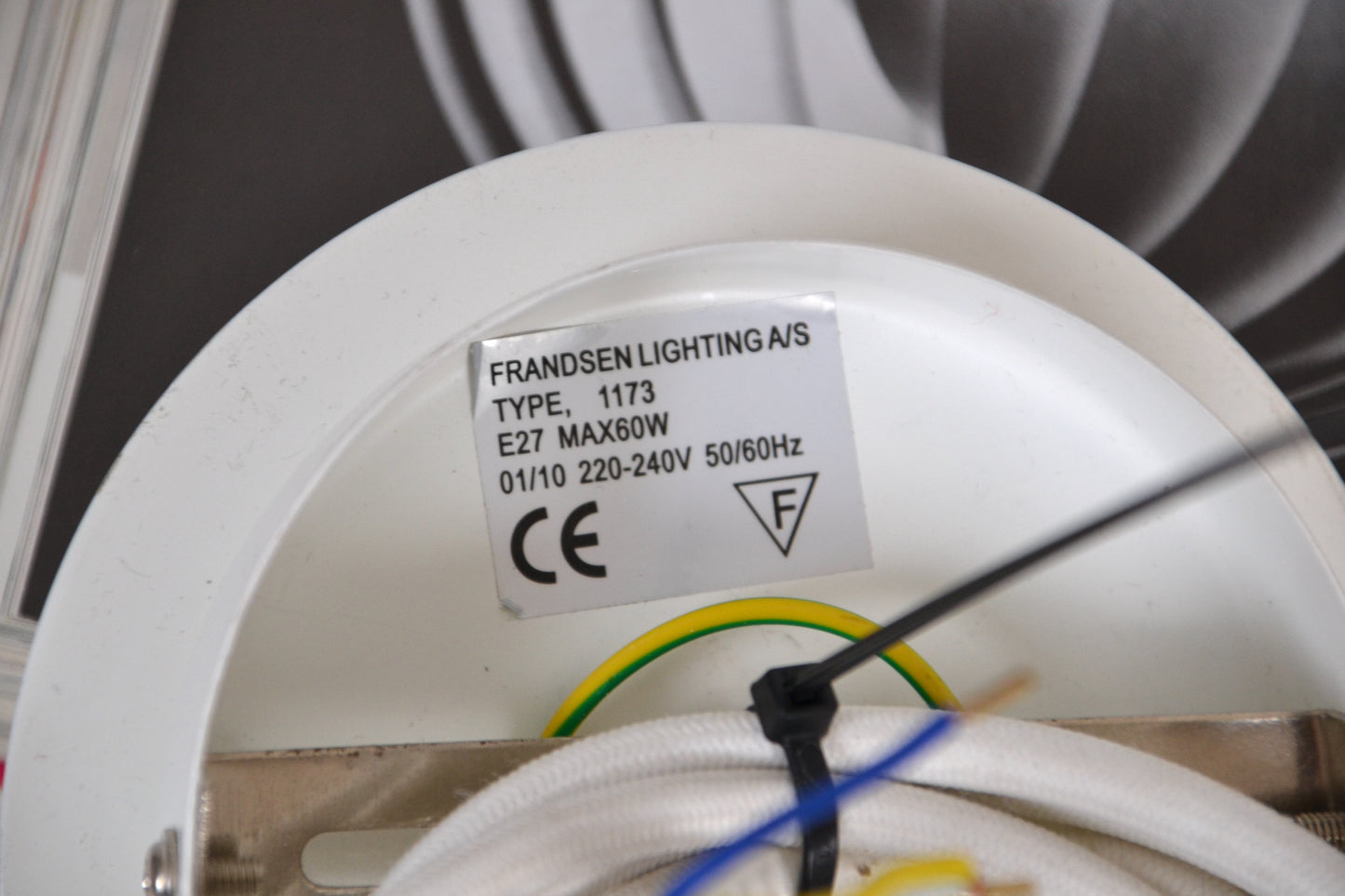 Original Verner Panton 'Moon' spiral ceiling pendant light by Frandsen Lighting a/f Denmark