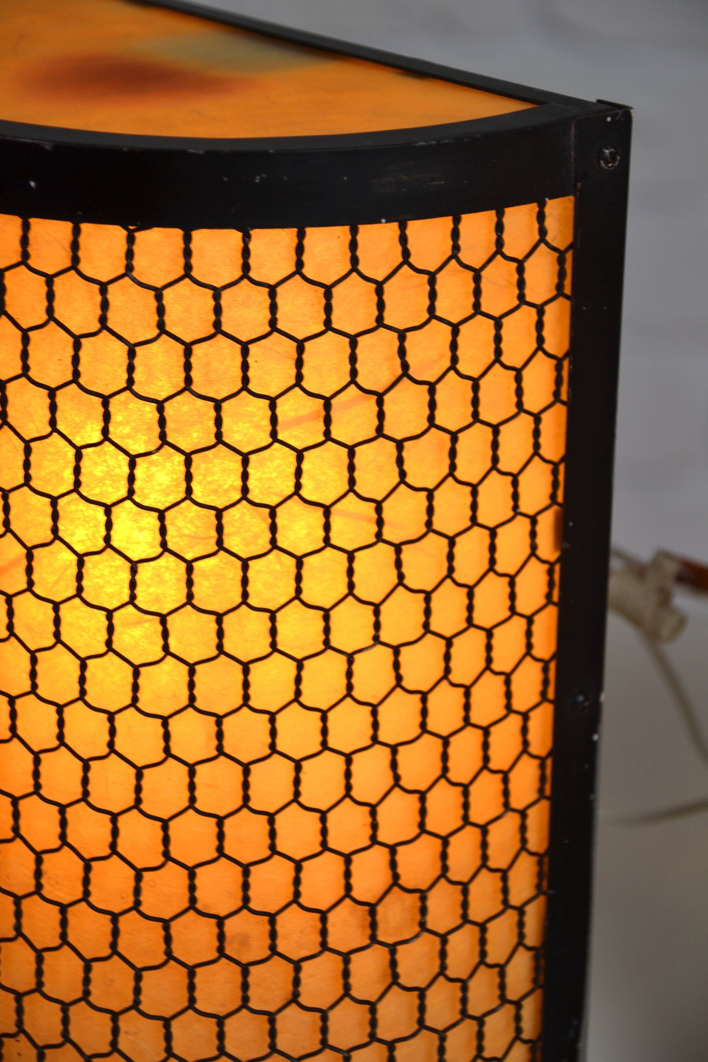 Set of three vintage Japanese lantern wall sconces - highly rare & unique