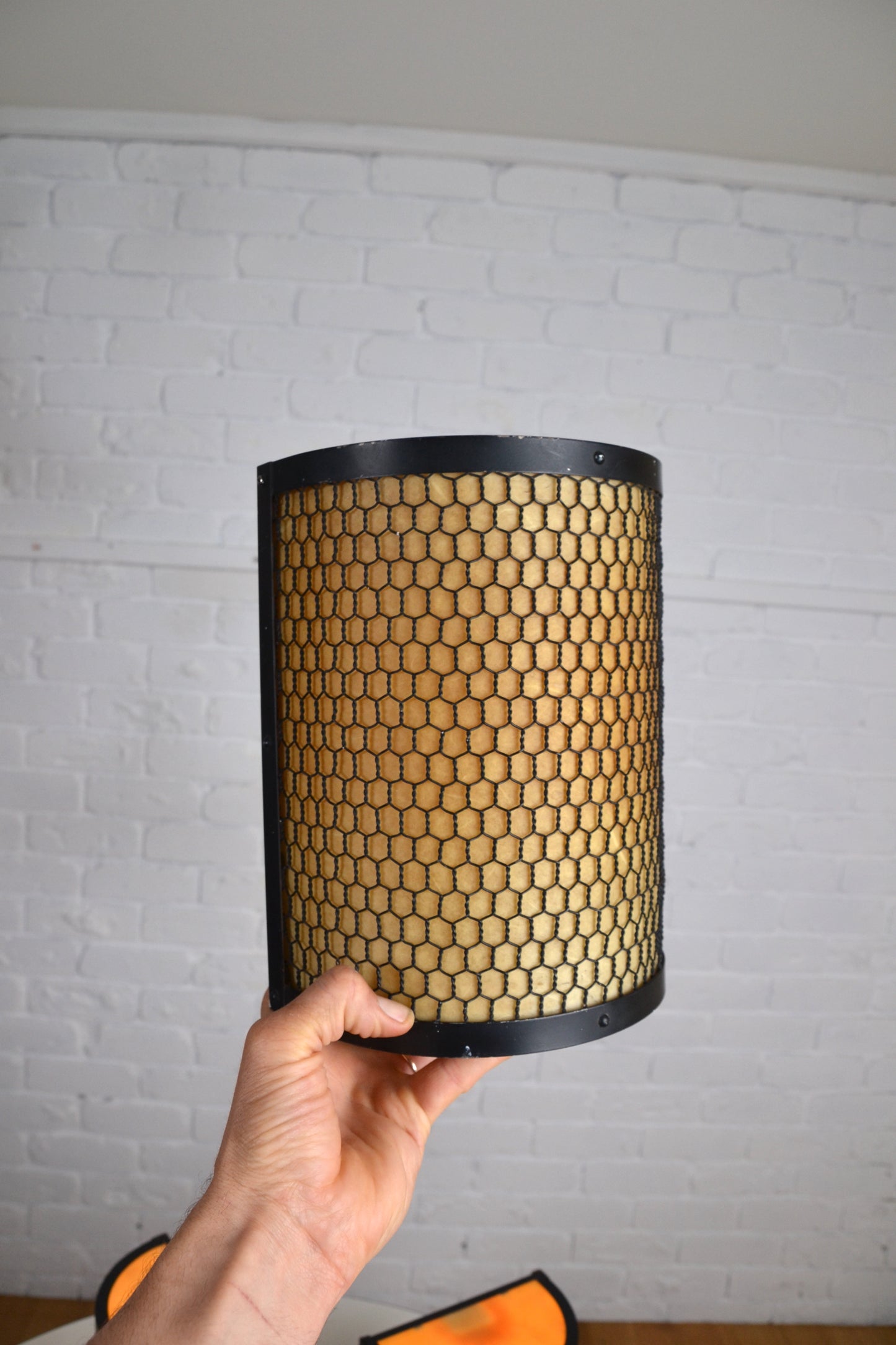 Set of three vintage Japanese lantern wall sconces - highly rare & unique