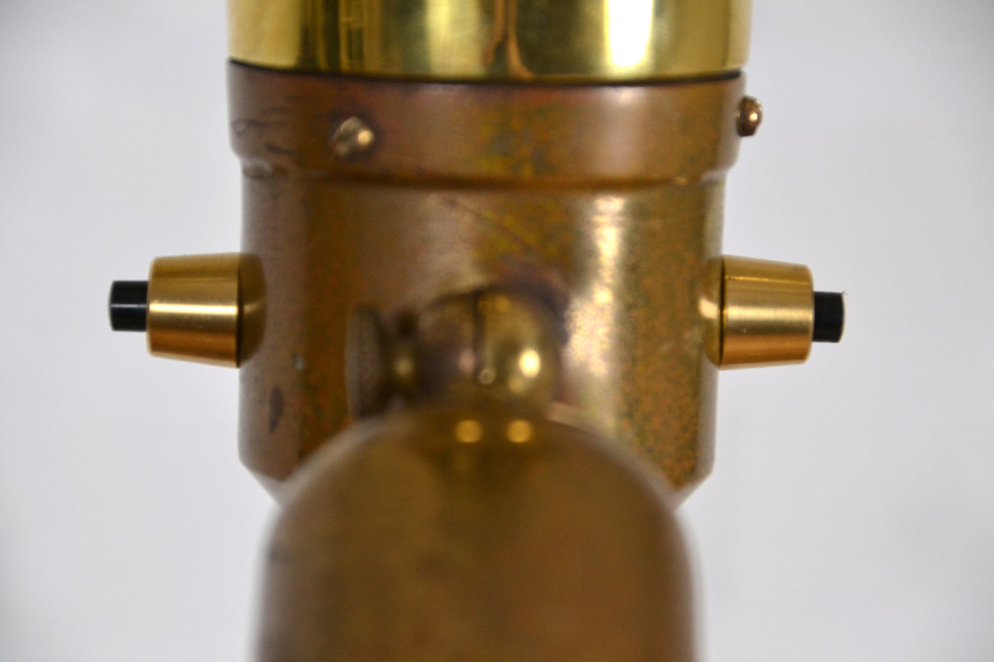 Mid Century unique Italian brass & ceramic floor lamp