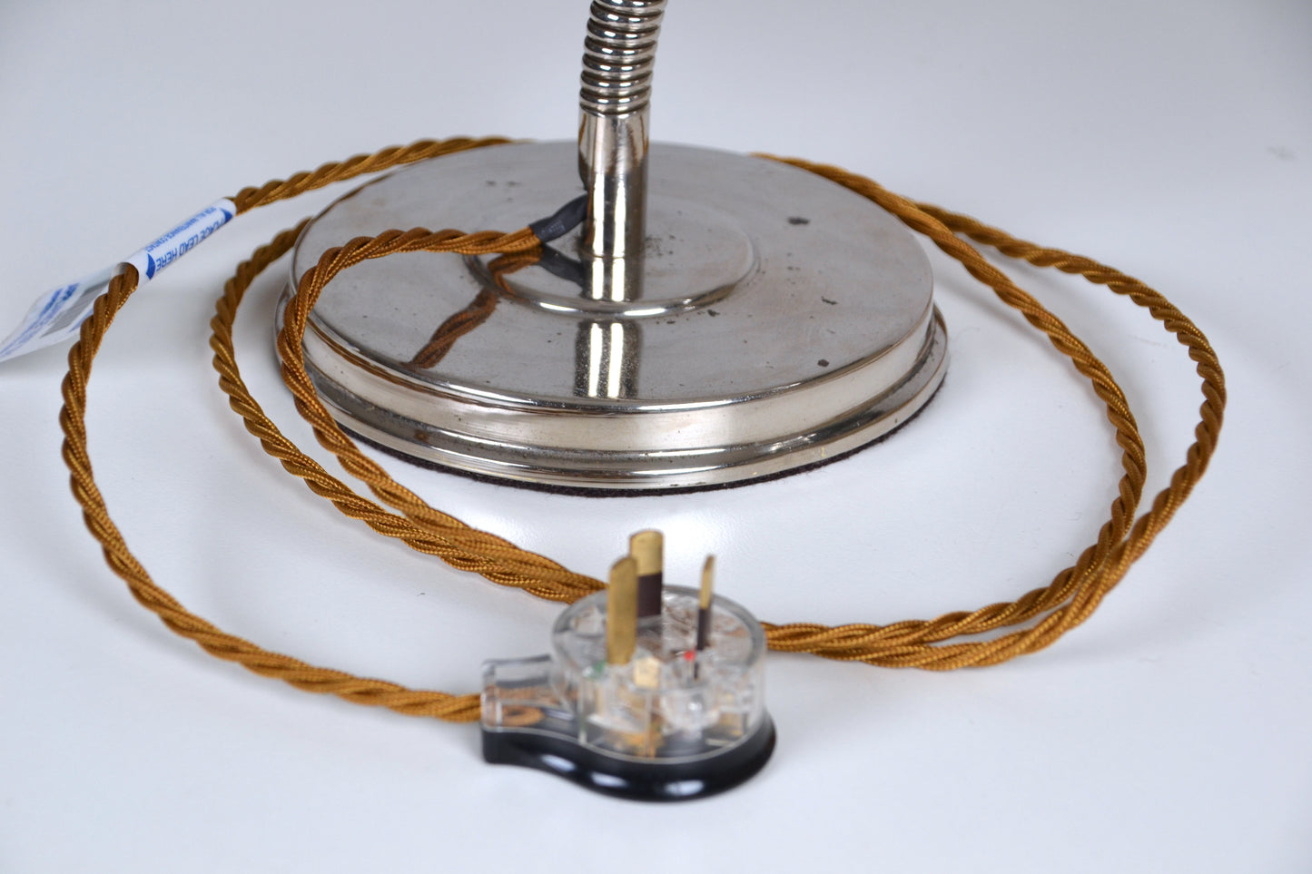 Vintage European industrial goose-neck lamp