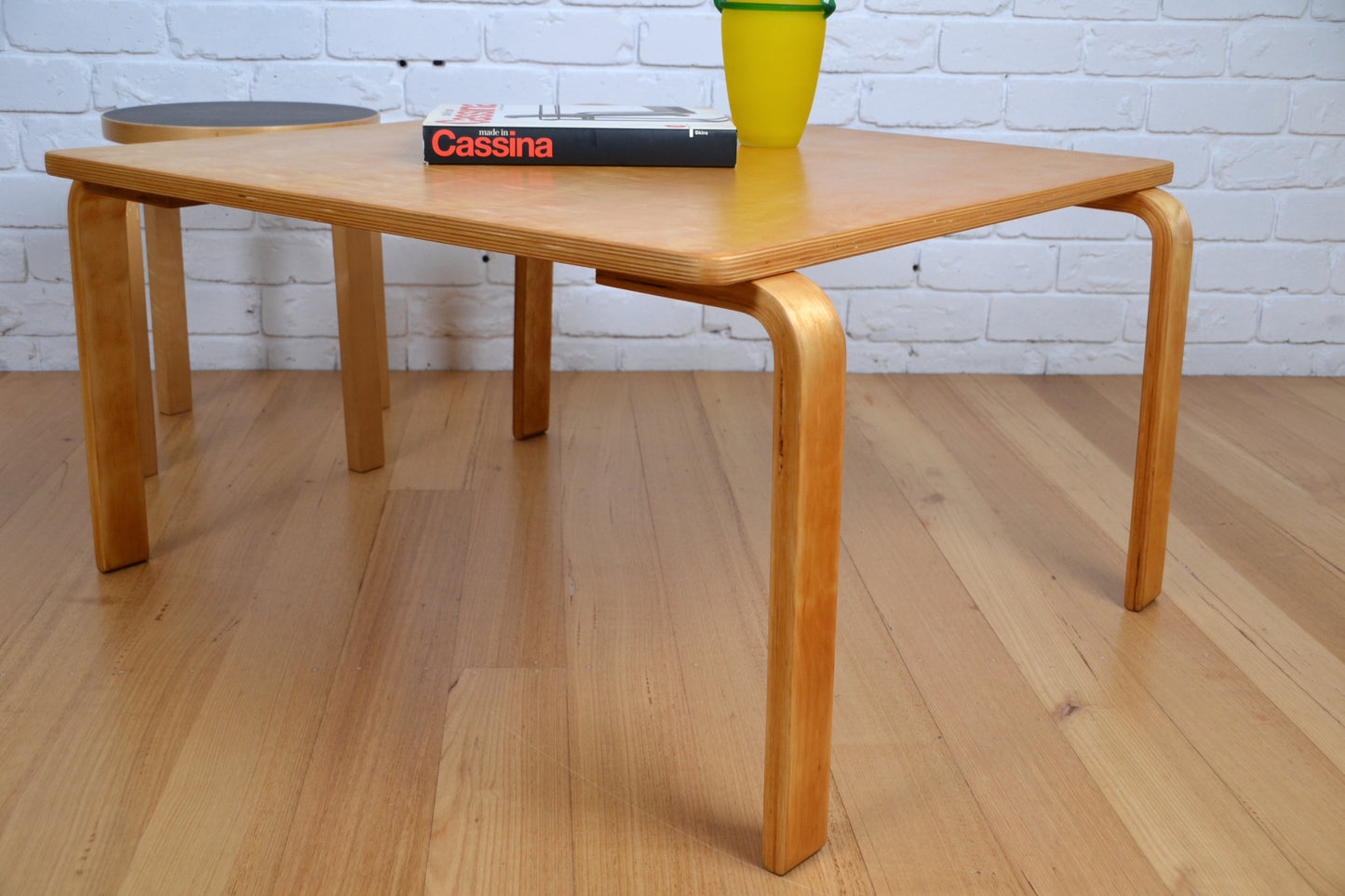 Vintage Scandinavian Birth coffee table Alvar Aalto