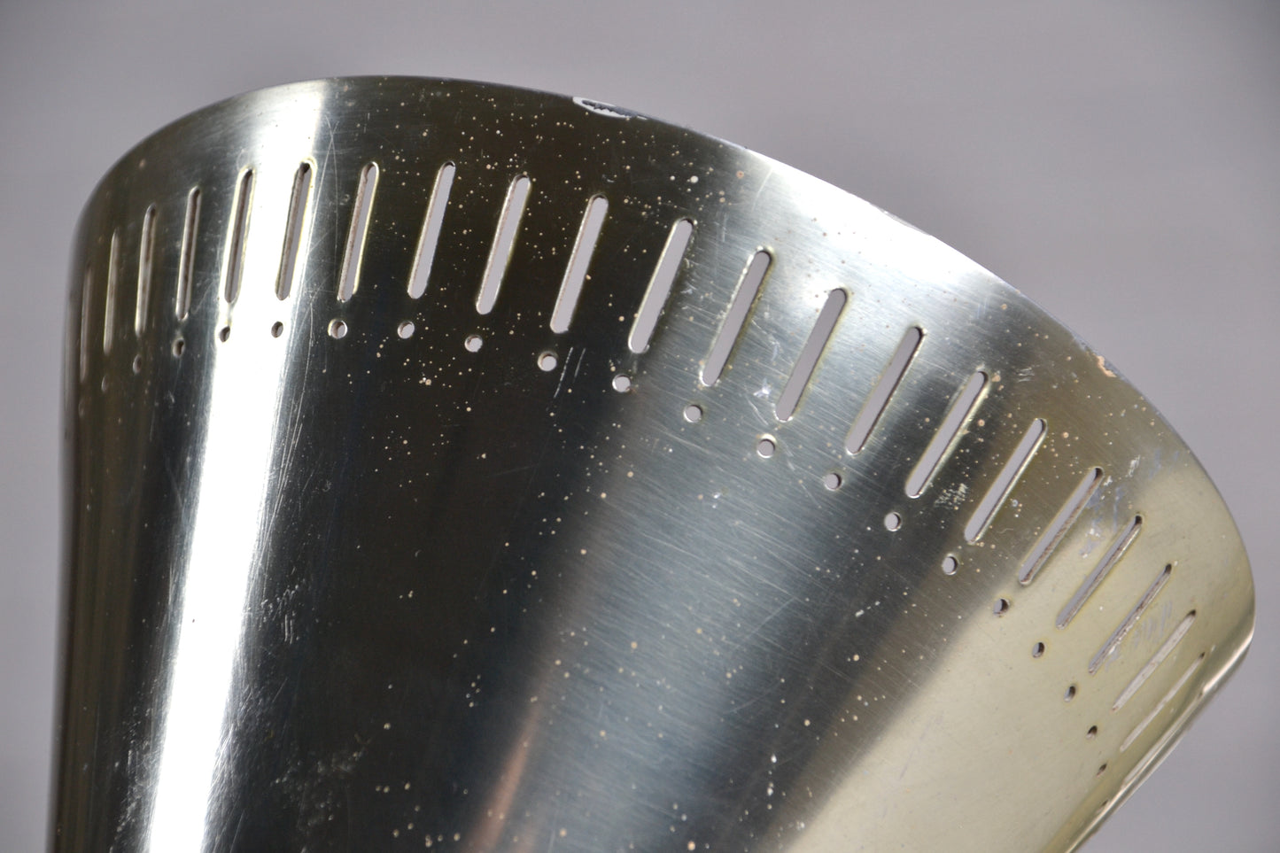 Pair mid century anodised cone wall sconces Kempthorne