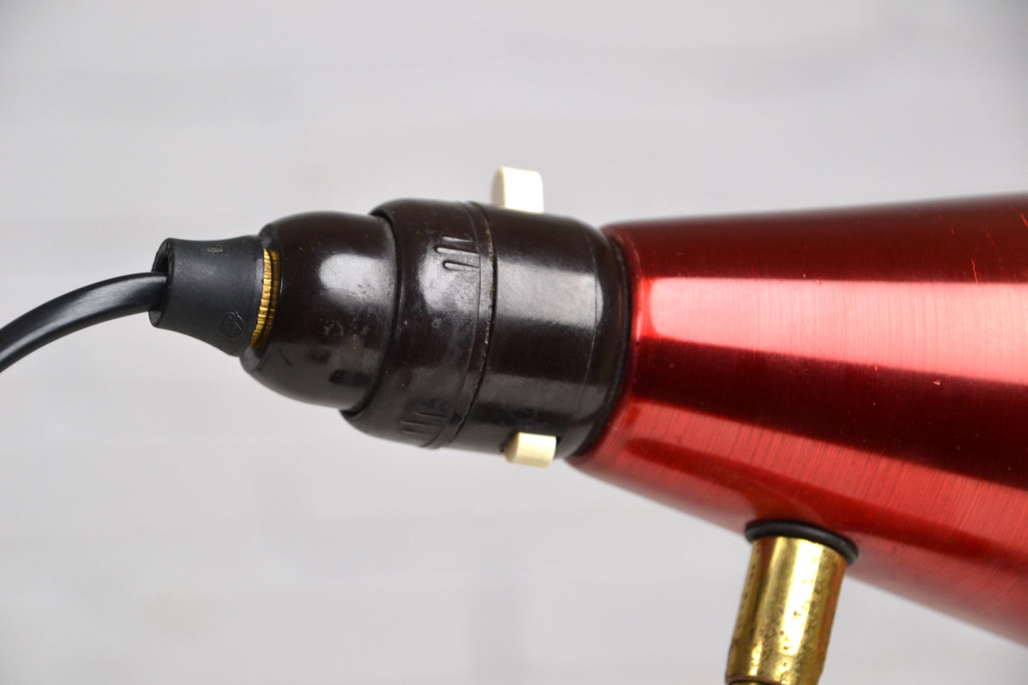 Vintage small Cherry red gooseneck desk lamp