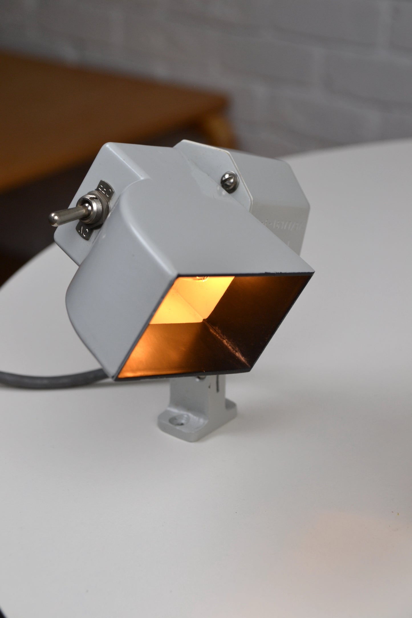 Vintage utilitarian design Naval cabin lamp