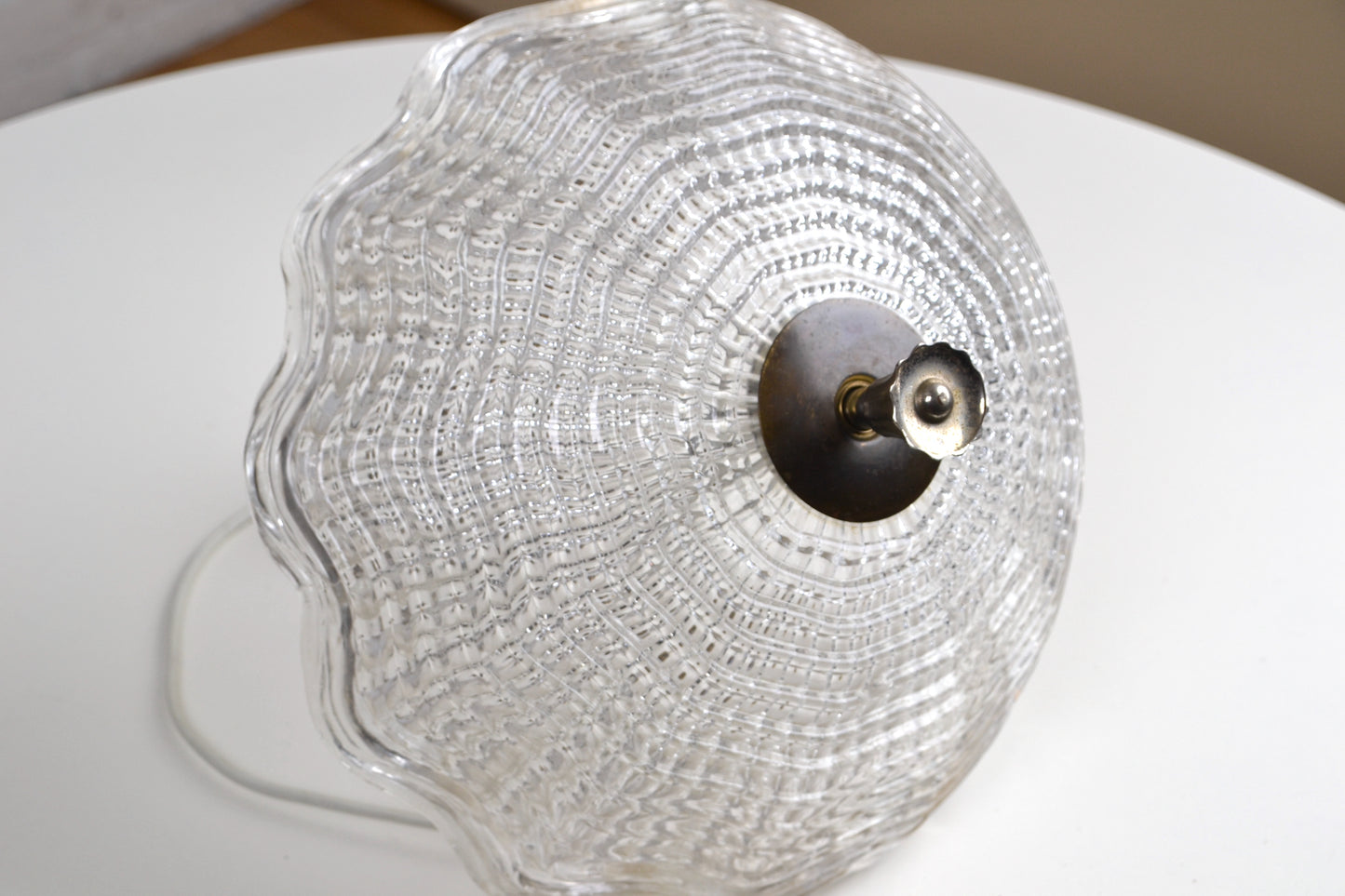 Mid centurySwedish Flush-mount Crystal chandelier by Carl Fagerlund / Orrefors x3 available