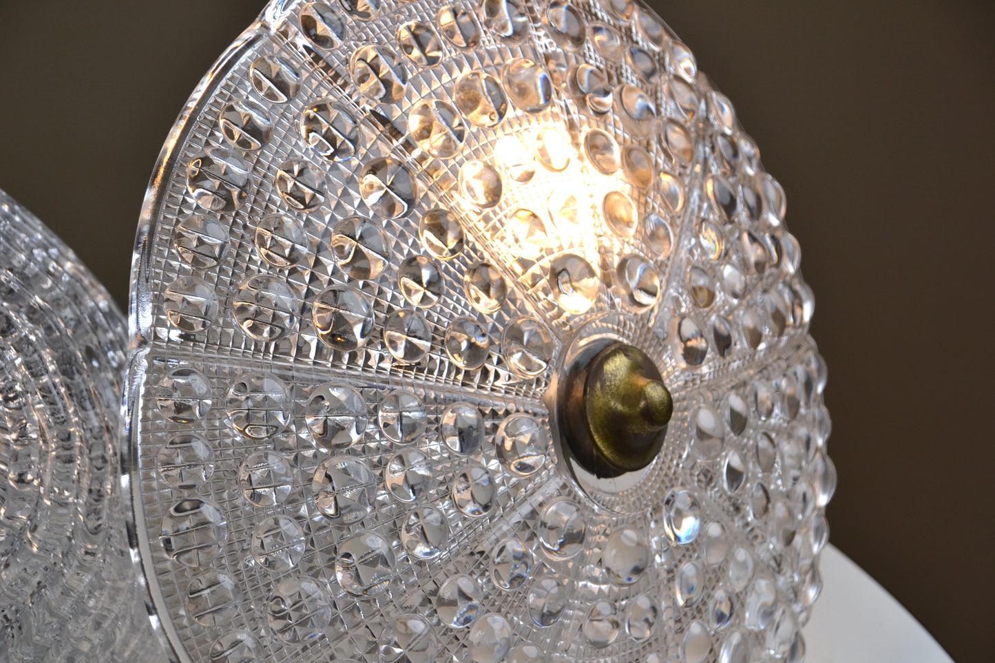 Mid centurySwedish Flush-mount Crystal chandelier by Carl Fagerlund / Orrefors x3 available