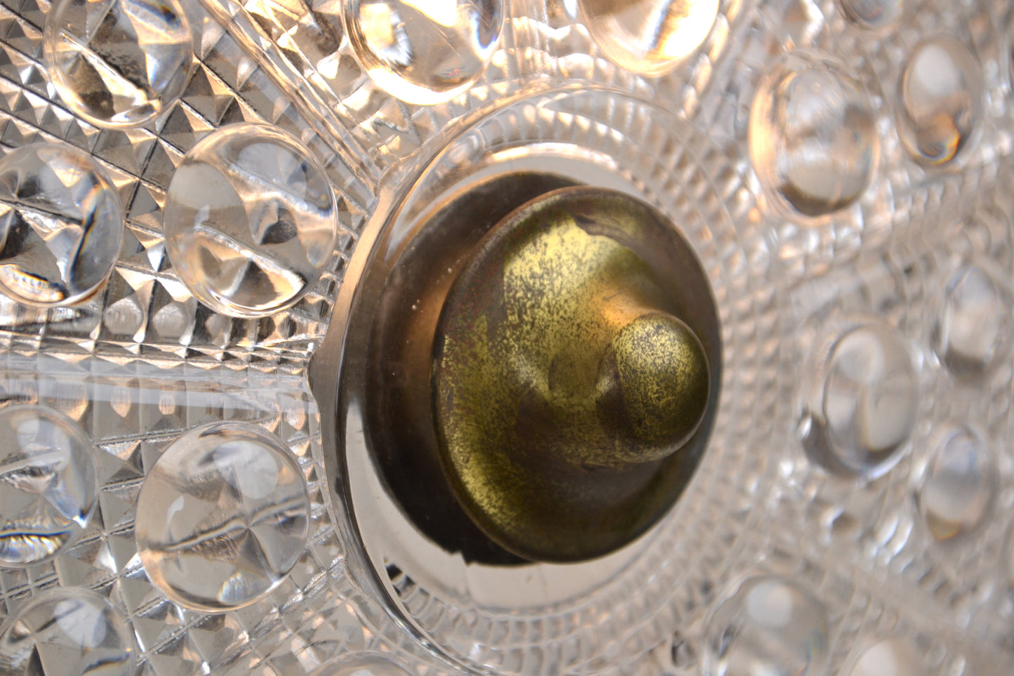 Mid centurySwedish Flush-mount Crystal chandelier by Carl Fagerlund / Orrefors x3 available