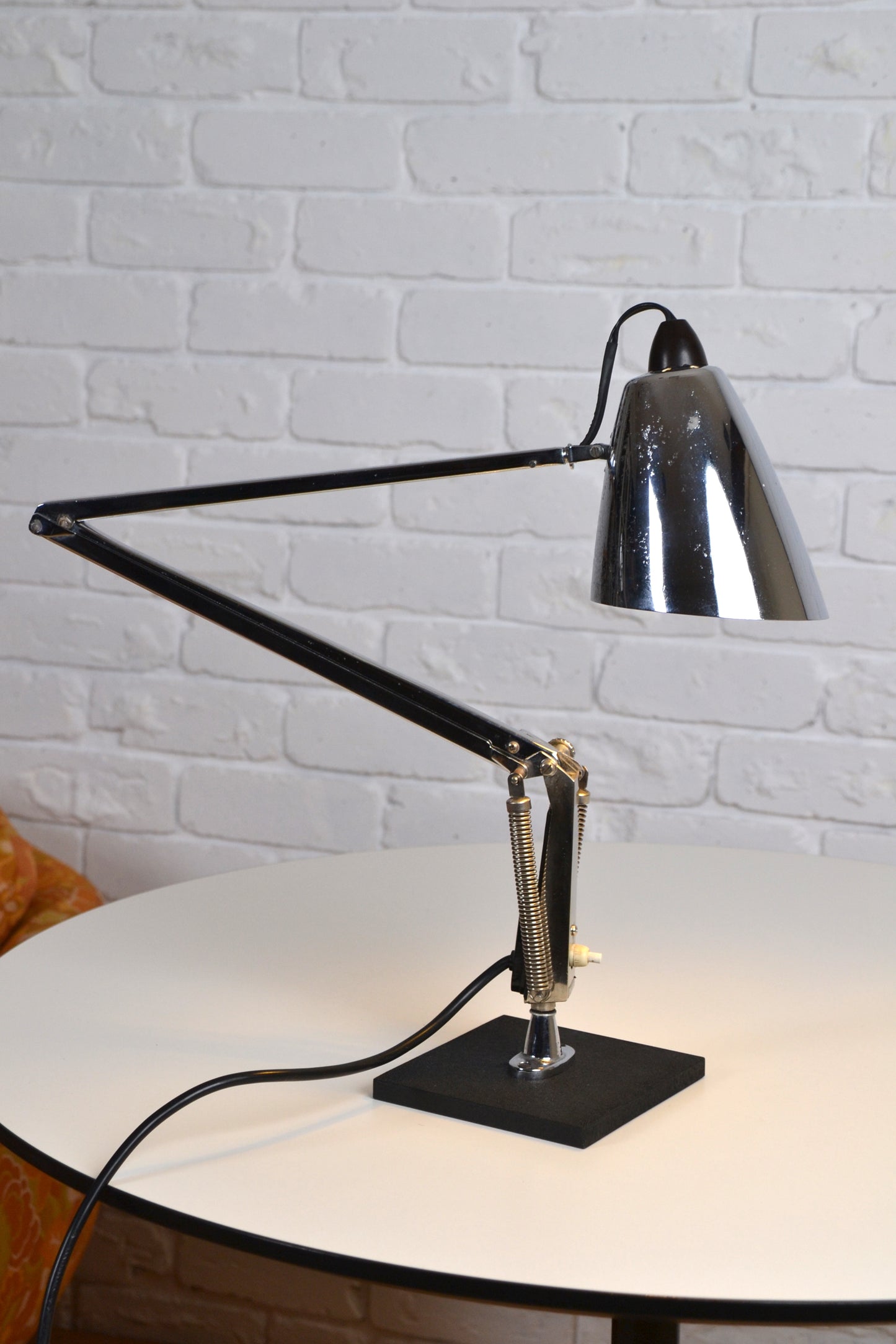 Vintage Chrome Planet lamp *great example
