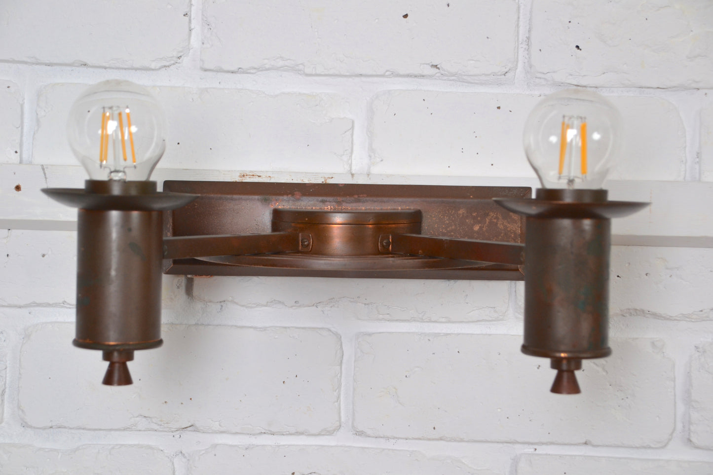 Art Deco / Decorative Arts copper banded wall sconce 1920s *Rare