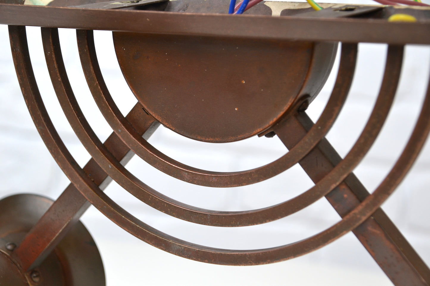 Art Deco / Decorative Arts copper banded wall sconce 1920s *Rare