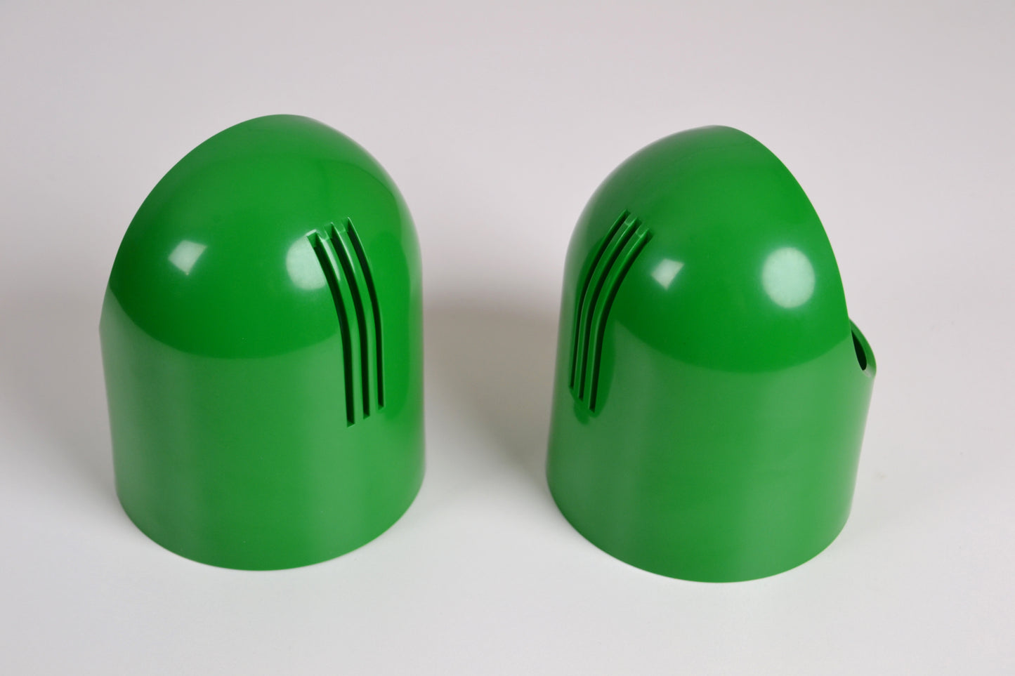 Pair Italian space aged green wall lights / boxed by Makio Hasuike for Gedy