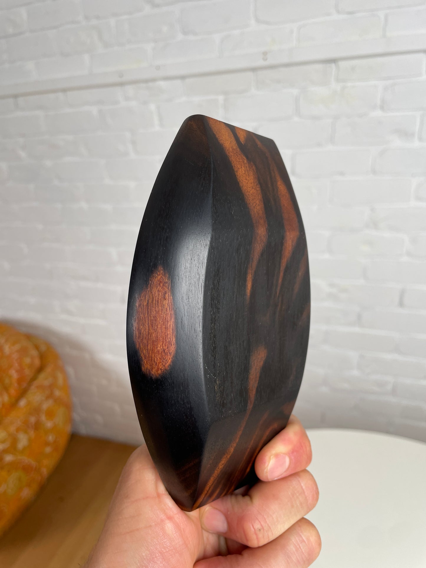 Vintage Ebony timber decorative ashtray