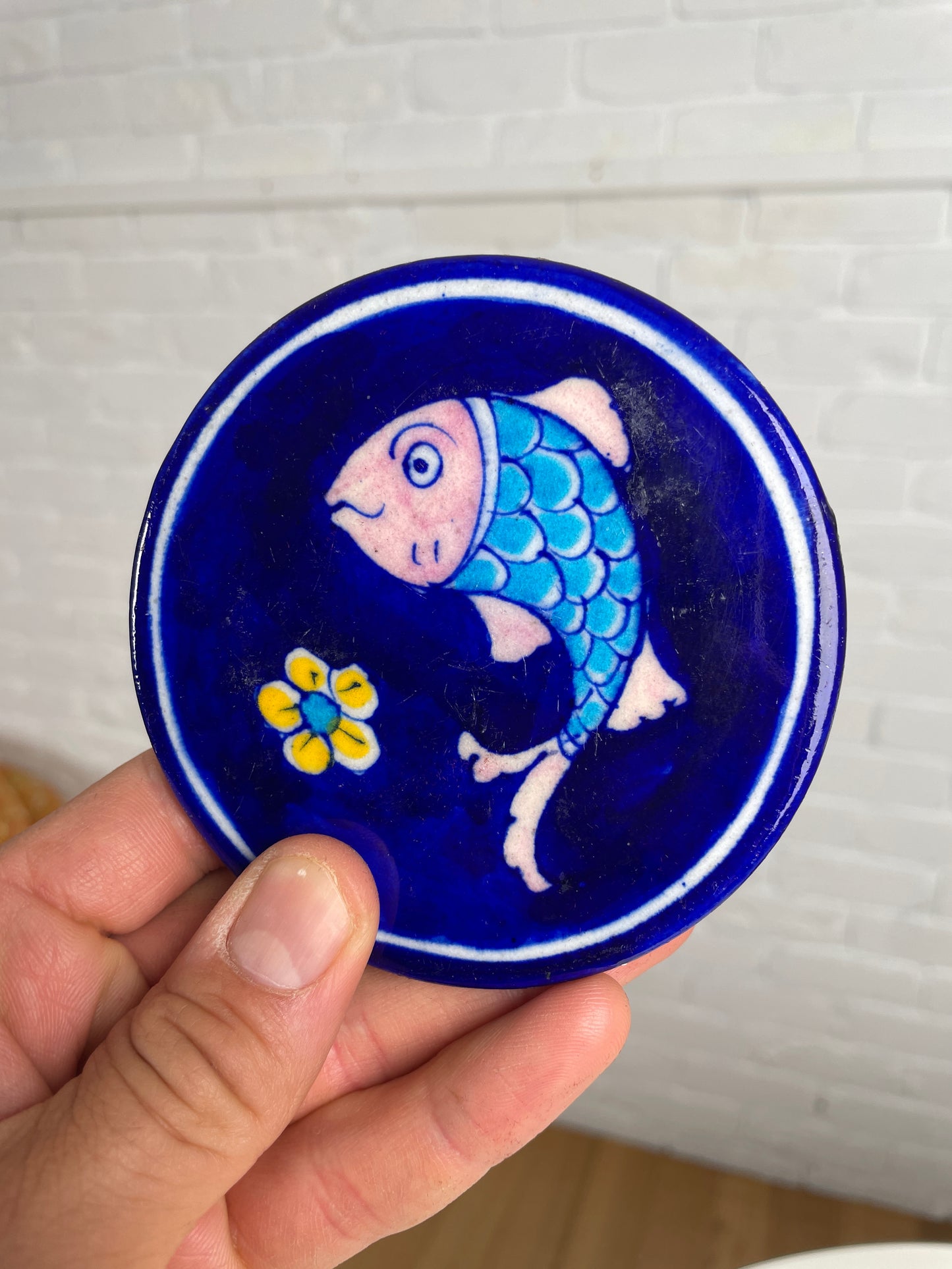 Vintage ceramic coasters (set of five)