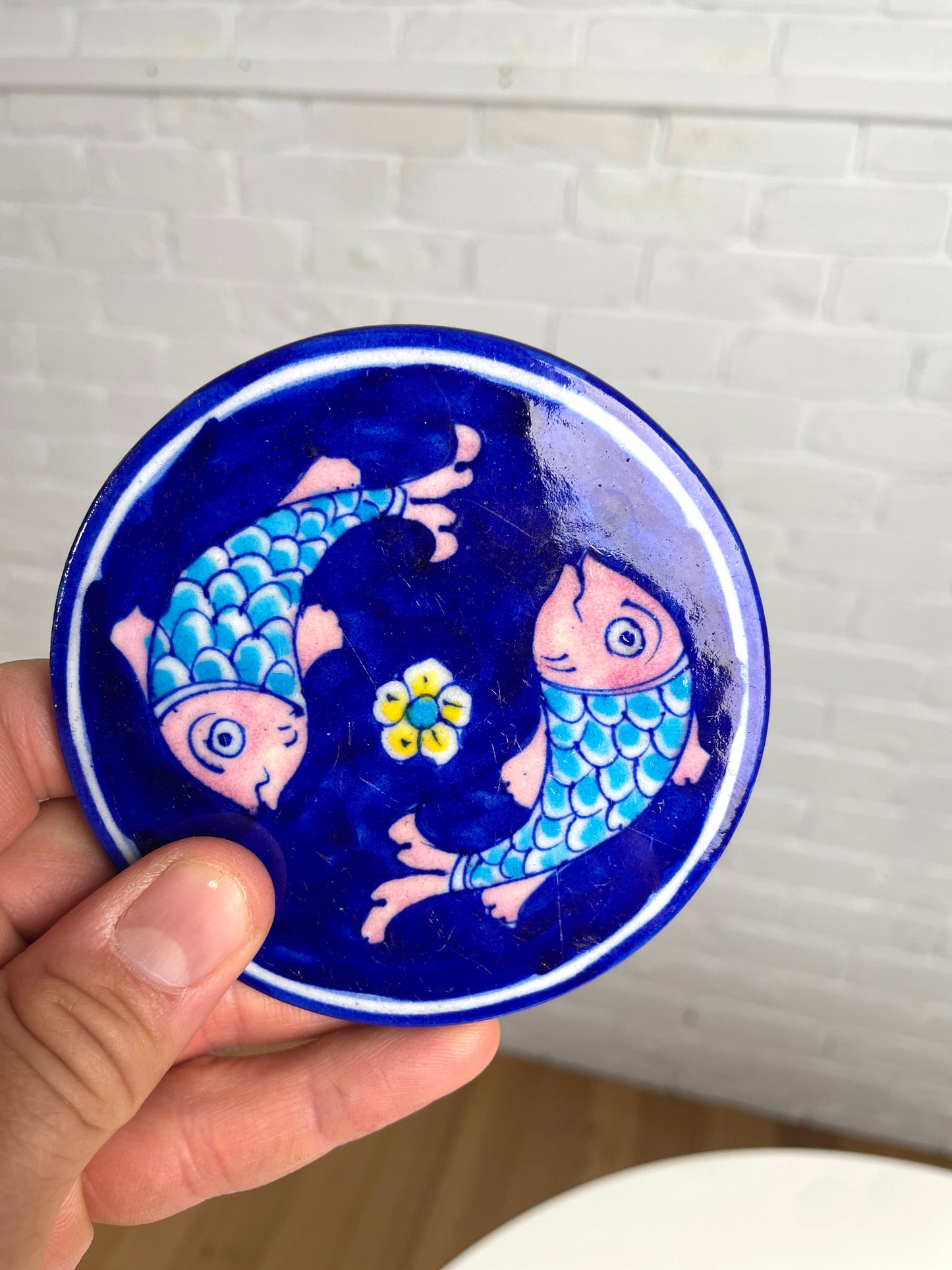 Vintage ceramic coasters (set of five)