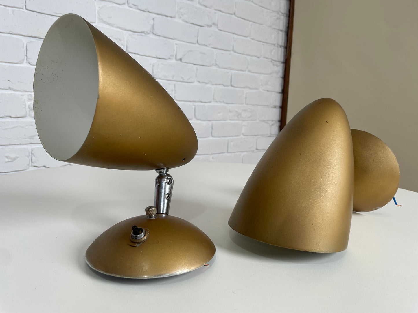 BECO Australian Mid century wall sconce light / lamp - Brown Evans & Co