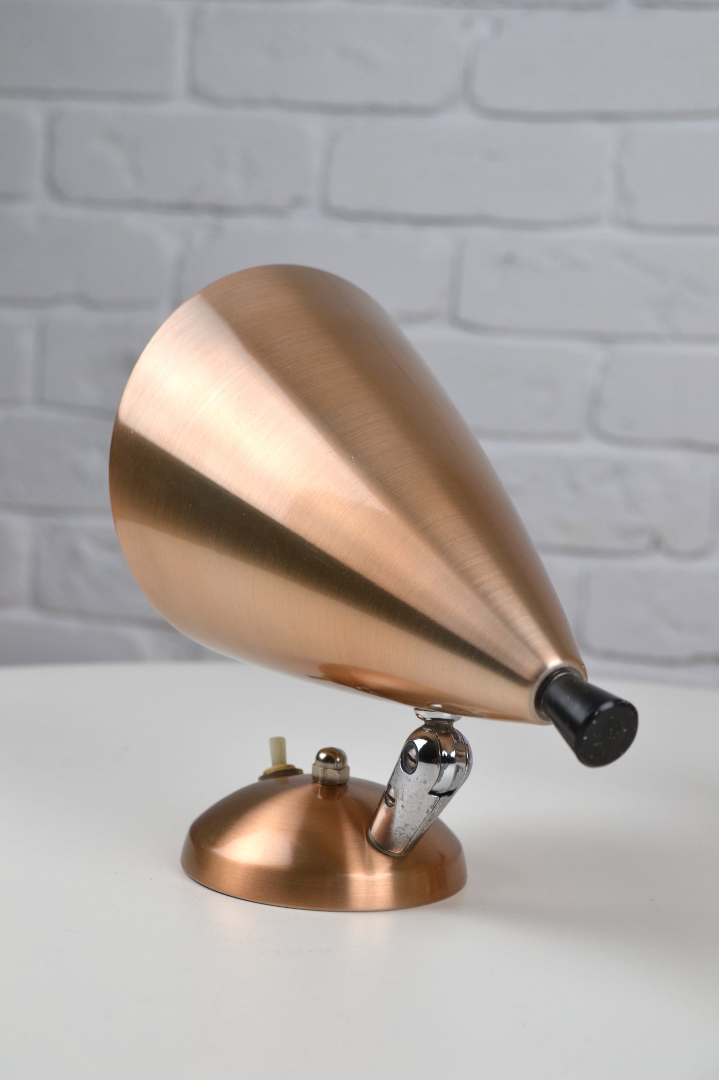 Pair BECO Mid century wall sconces Copper - BECO Brown Evans & Co