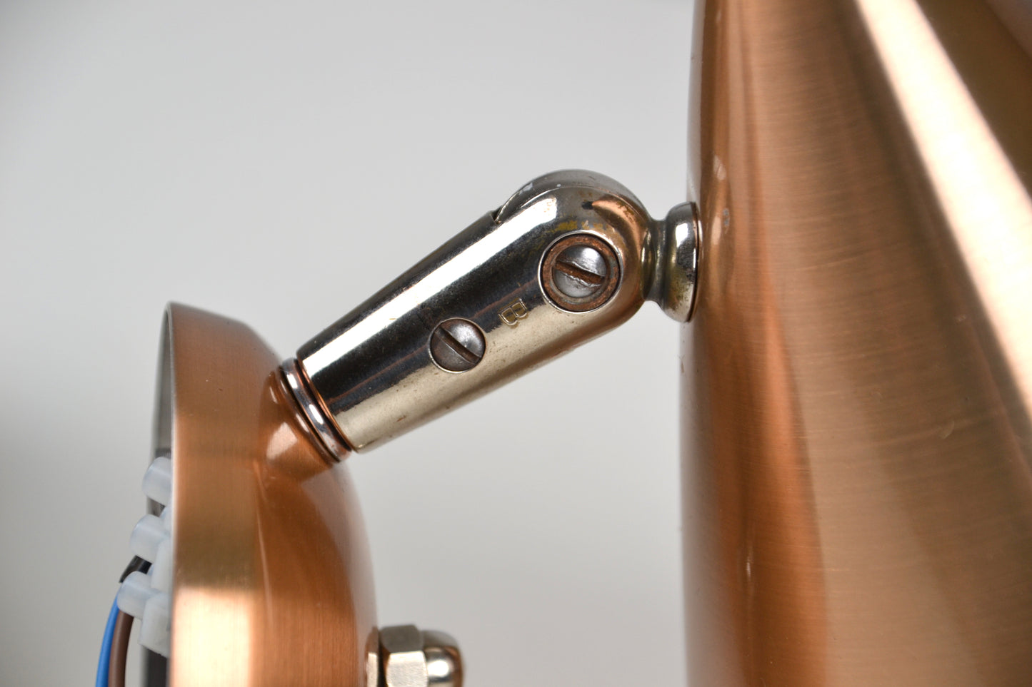 Pair BECO Mid century wall sconces Copper - BECO Brown Evans & Co