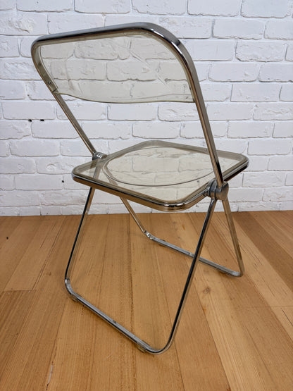 Vintage space aged designer folding chair by Giancarlo Piretti for Anonima Castelli