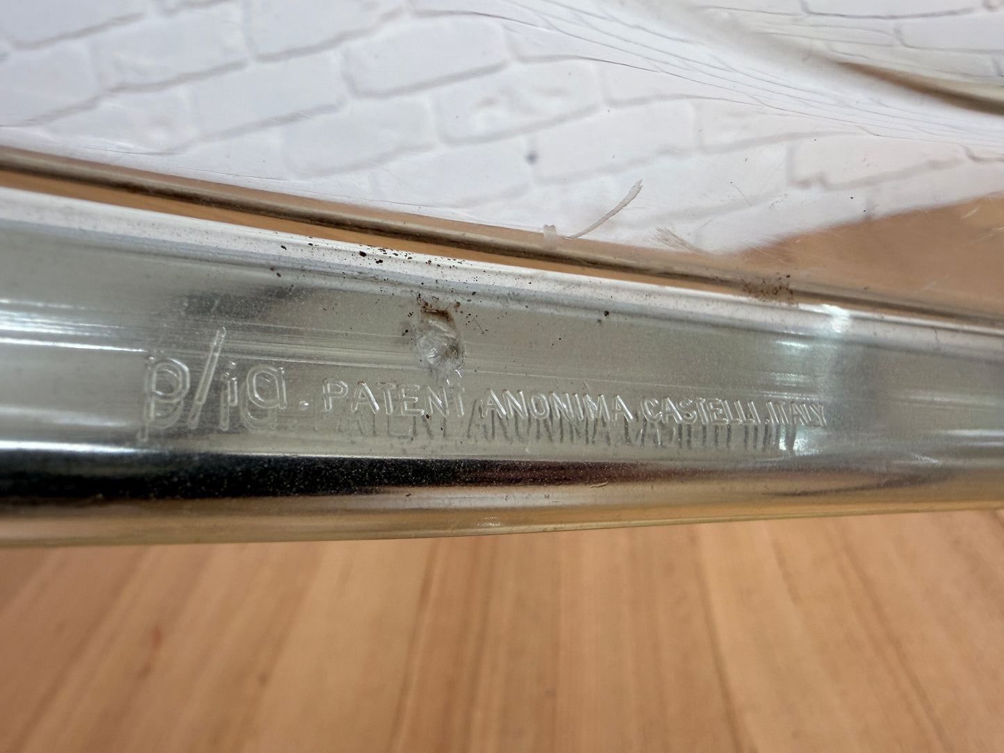 Vintage space aged designer folding chair by Giancarlo Piretti for Anonima Castelli