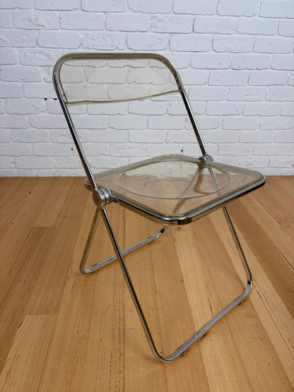 Vintage space aged designer folding chair by Giancarlo Piretti for Anonima Castelli