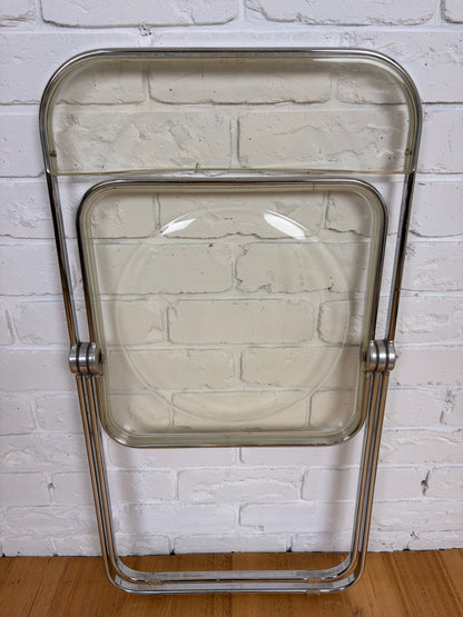 Vintage space aged designer folding chair by Giancarlo Piretti for Anonima Castelli