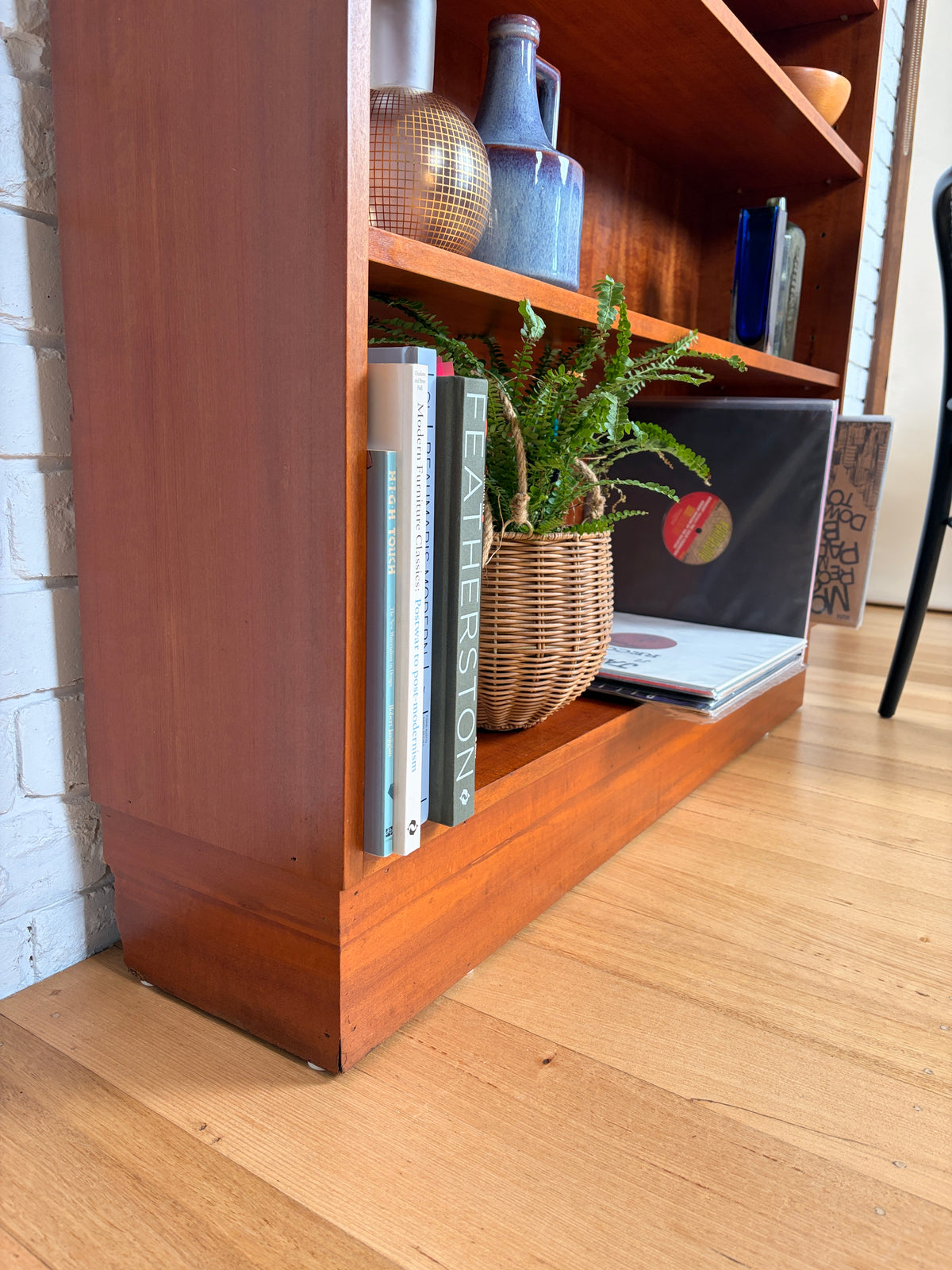 Impressive Mid century home library 7 shelf bookshelf cabinet 2.2 meters