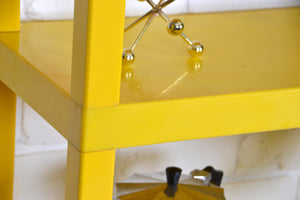 Vintage yellow plastic shelving / modular storage unit