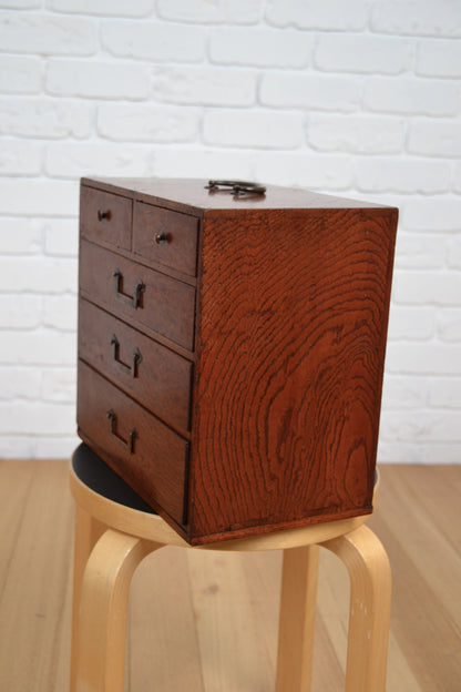 Japanese 1920s Shonai Tansu- calligraphy Haribako small box