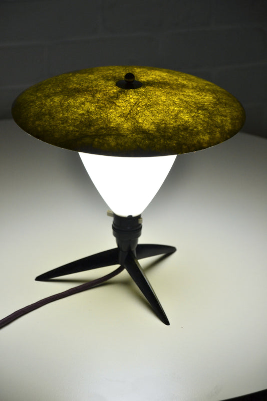 Mid century UFO saucer Fiberglass table lamp