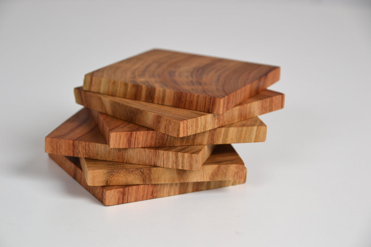 Timber tea / drinks coasters / place mats - eco friendly / hand made Camphor Laura wood